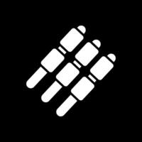 Marshmallows Glyph Inverted Icon Design vector