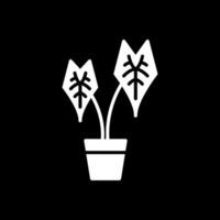 Alocasia Glyph Inverted Icon Design vector