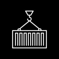 Container Loading Line Inverted Icon Design vector