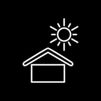 Keep Away From Heat Line Inverted Icon Design vector