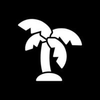 Palm Glyph Inverted Icon Design vector