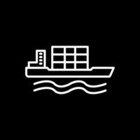 Bulk Carrier Line Inverted Icon Design vector