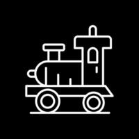 locomotora línea invertido icono diseño vector