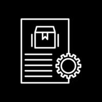 Order Processing Line Inverted Icon Design vector