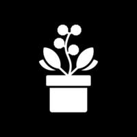 Wattle Glyph Inverted Icon Design vector