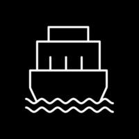 Port Line Inverted Icon Design vector