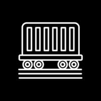 Train Container Line Inverted Icon Design vector