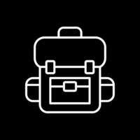 School Satchel Line Inverted Icon Design vector