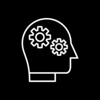 System Thinking Line Inverted Icon Design vector