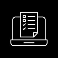 OnLine Circle Multi Circle Testing Line Inverted Icon Design vector