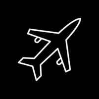 Old Plane Line Inverted Icon Design vector