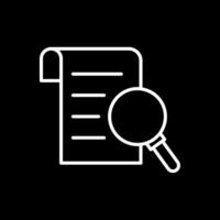 Research Report Line Inverted Icon Design vector