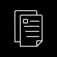 Document Line Inverted Icon Design vector