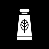 Hand Cream Glyph Inverted Icon Design vector