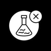 No Chemical Glyph Inverted Icon Design vector