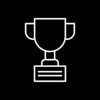 Trophy Line Inverted Icon Design vector