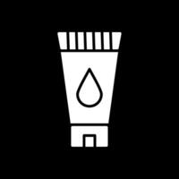 Face Wash Glyph Inverted Icon Design vector