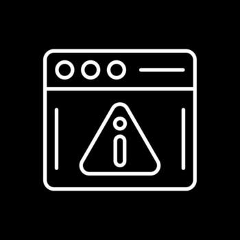 advertencia línea invertido icono diseño vector