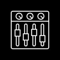 Sound Mixer Line Inverted Icon Design vector
