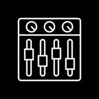 Sound Mixer Line Inverted Icon Design vector