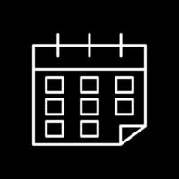 Calendar Line Inverted Icon Design vector