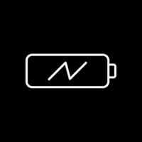 Charging Battery Line Inverted Icon Design vector