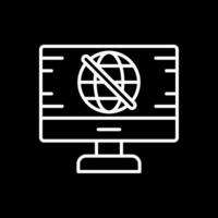 No Signal Line Inverted Icon Design vector