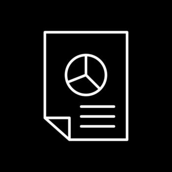 Data Report Line Inverted Icon Design vector