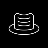 sombrero línea invertido icono diseño vector