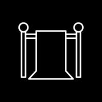 Green Screen Line Inverted Icon Design vector