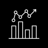 Bar Graph Line Inverted Icon Design vector