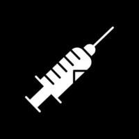 Syringe Glyph Inverted Icon Design vector