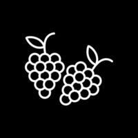 uvas línea invertido icono diseño vector