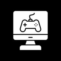 Game Glyph Inverted Icon Design vector