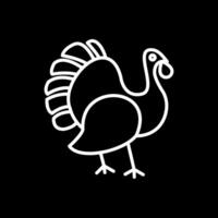 Turkey Line Inverted Icon Design vector