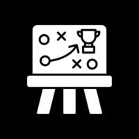 Game Plan Glyph Inverted Icon Design vector