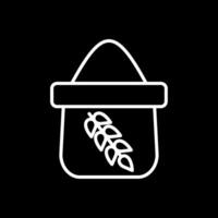 Flour Line Inverted Icon Design vector