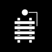 Rail Glyph Inverted Icon Design vector