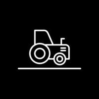 tractor línea invertido icono diseño vector