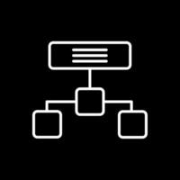 Hierarchical Structure Line Inverted Icon Design vector