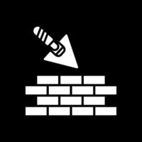 Brickwork Glyph Inverted Icon Design vector