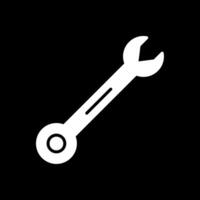 Wrench Glyph Inverted Icon Design vector