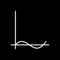 Wave Chart Line Inverted Icon Design vector