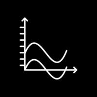 Wave Chart Line Inverted Icon Design vector