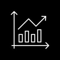 Bar Chart Line Inverted Icon Design vector