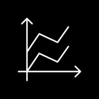 Area Graph Line Inverted Icon Design vector