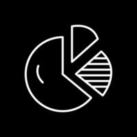 Circular Chart Line Inverted Icon Design vector