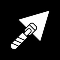 Trowel Glyph Inverted Icon Design vector