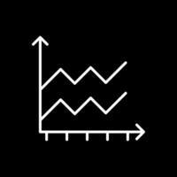 Area Graph Line Inverted Icon Design vector