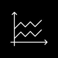 Area Graph Line Inverted Icon Design vector